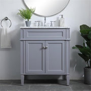 Elegant Decor 30" - Single / Grey / Contemporary Wheel Care
