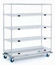 Nexel Open Sided Wire Exchange Truck, 5 Wire Shelves, 1000 Lb. Cap, 60x24x69