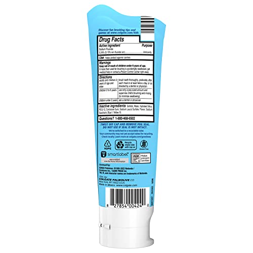 Colgate Bubble Fruit / 4.6 Ounce (Pack of 2) / Pokemon Toothpaste