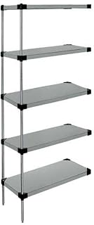 QUANTUM STORAGE SYSTEMS WRSAD5-54-1860SS Solid Shelves Add-On Kit for WRS5-54-1860SS Stainless Steel 5 Shelves 54" H x 60" W x 18" D