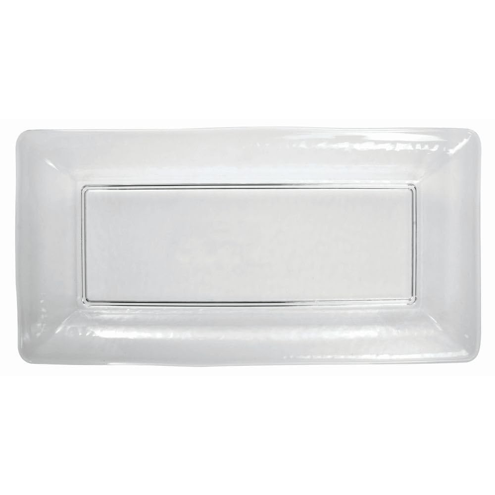 American Metalcraft 92 oz. / Rectangular Rain Platters / Clear Platters