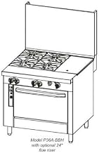 Southbend P36C-GGC Platinum Heavy Duty 36" Gas Range w/ 24" Griddle, 12" Charbroiler & Cabinet Base