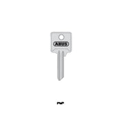 85/40 40mm Right Hand Key Blank by ABUS – nickel plated brass, Nickel Plated, Model ABUKB02702