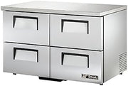 True TUC-48D-4-LP-HC Low Profile 48" Two Section Undercounter Reach-In Refrigerator, Four Drawers