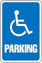 Global Industrial Parking Sign - Handicap Symbol, Aluminum, .063mm Thick