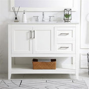 Elegant Decor 42" - Single / White / Traditional Bathroom Vanities