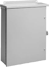 Hoffman A20R166HCR NEMA 3R Enclosure, Hinge Cover, Galvanized, Paint Finish, 20" x 16" x 6"