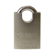 Close Shackle Padlock by ABUS – 50mm, Aluminium Stainless Steel, Silver, Pack of 3, Model 90RK50C