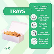 SOUTHERN CHAMPION TRAY 8-7/8" Length x 4-7/8" Width x 3-1/2" Height / White / Tuck Top Paper