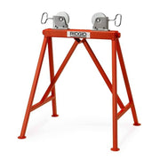 Ad. Roller Stand w/Steel Wheels by RIDGID – 36 in, Alloy Steel, Red, Model 64642