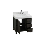 Elegant Kitchen and Bath 32" Single Bathroom Vanity in Mocha Brown by Elegant Lighting – unspecified, Wood, Mocha Brown, Model VF60632MMB-BS