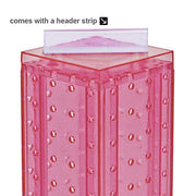 Azar Displays 2 inches x 4 inches x 13 inches / Pink / Pegboard + Hooks Pegboard Hooks