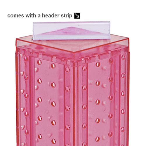 Azar Displays 2 inches x 4 inches x 13 inches / Pink / Pegboard + Hooks Pegboard Hooks