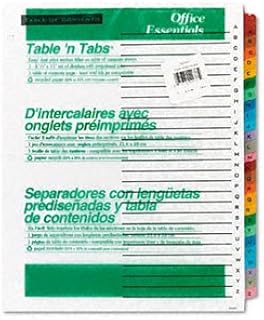 Avery Office Essentials Table 'N Tabs Dividers INDEX,BNDR,A-Z,COL HEW (Pack of30)