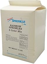 American Sprinkle 6 Color Rainbow Sprinkles, 6 Pound -- 4 per case.
