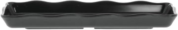 G.E.T. Bake Brew Black Melamine Tray - 14"L x 5 1/2"W x 1 1/4"H