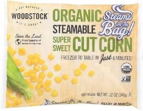 Woodstock Farms Organic Steamable Cut Corn, 12 Ounce -- 12 per case.