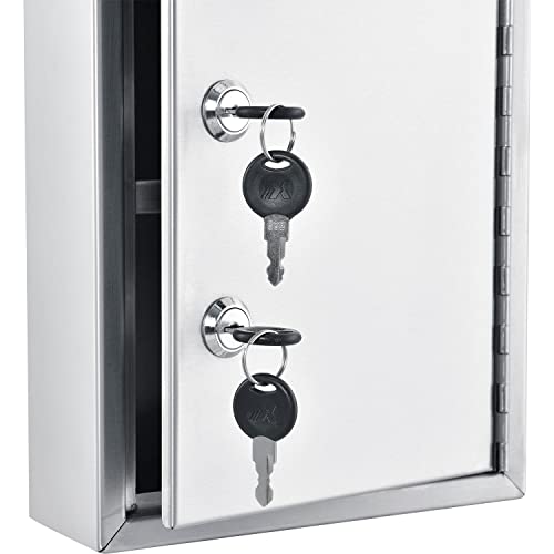 Global Industrial Stainless Steel / 2.63"L x 8"W x 12.13"H / Industrial Key Cabinets