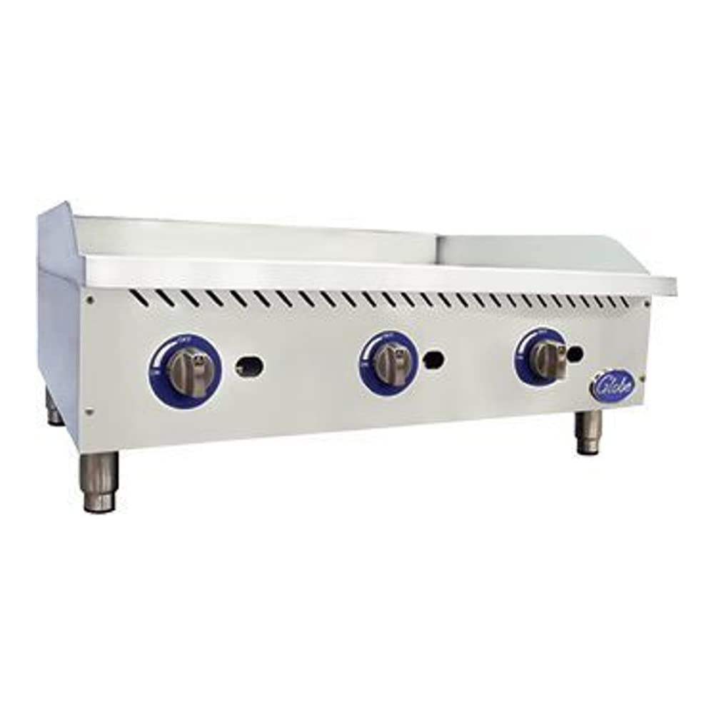 36" Manual Gas Griddle by Globe – Stainless Steel, Model GG36G