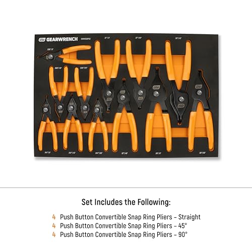 GEARWRENCH 12 Piece Foam Tray / 1 Snap-Ring Pliers