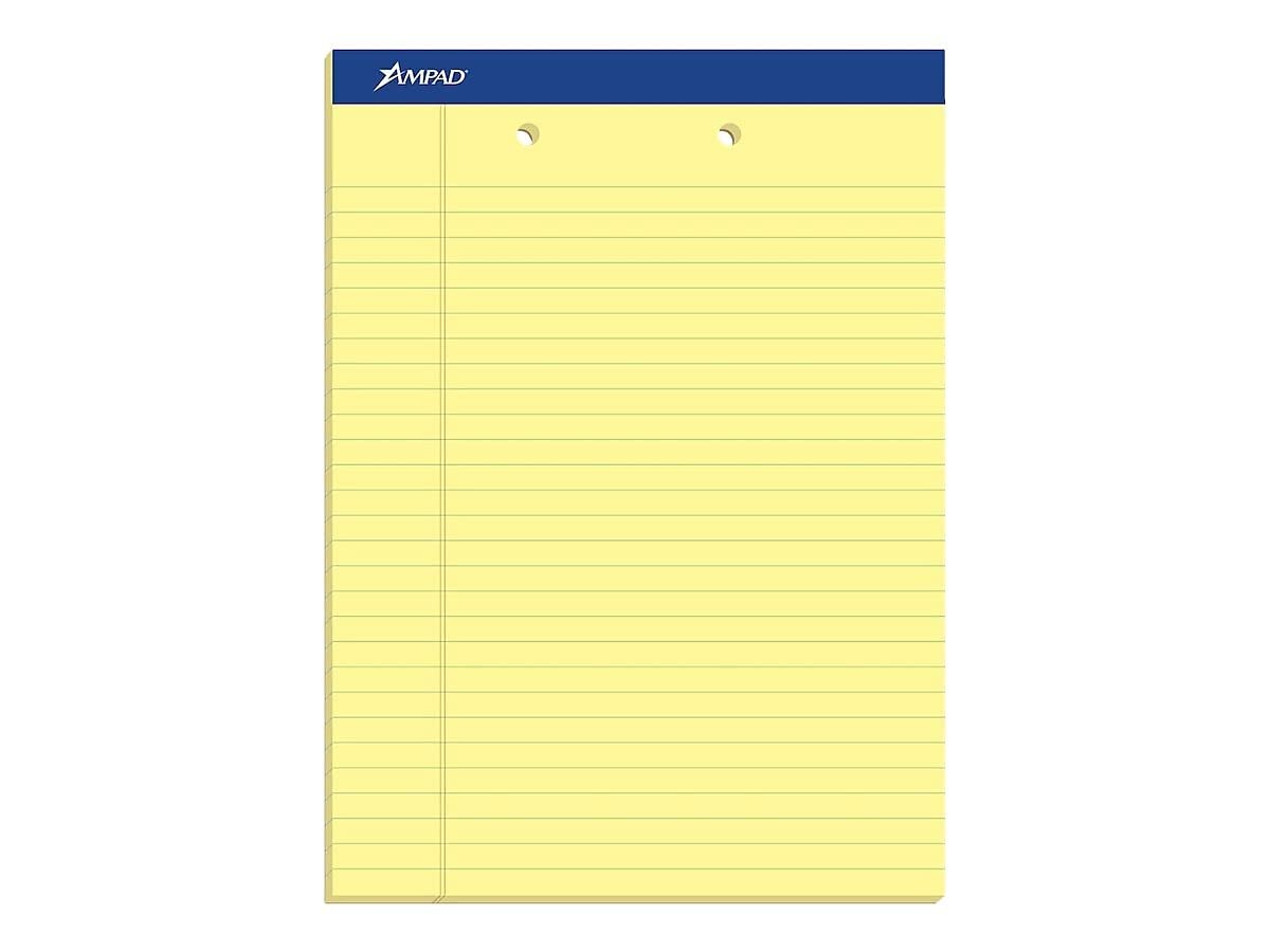 TOP20224 - Perforated Ruled Pads by Ampad – paper, Yellow, Model 33527