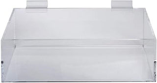 Slatwall Acrylic Tray, 12"W x 6"D x 4"H