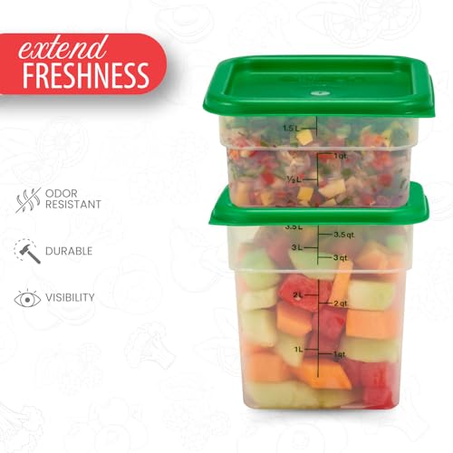 Cambro Green, Translucent / 2 and 4 QT + Lid / 1 Container Sets