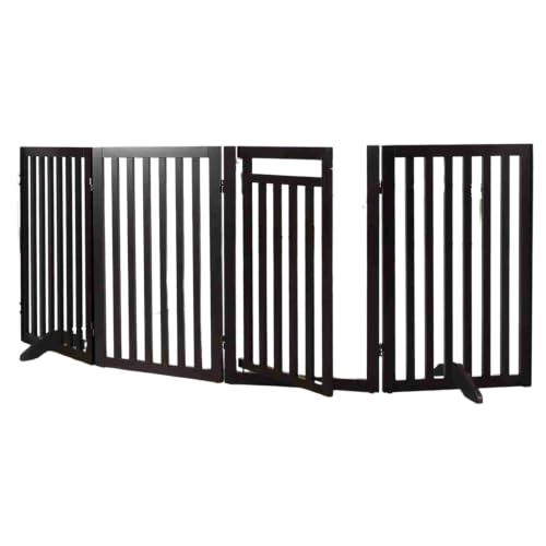 TRIXIE Espresso Brown / Tall / Convertible Wooden Pet Gate Door & Stair Gates