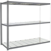 High Capacity Add-On Rack 96x48x843 Levels Steel Deck 800lb Per Level Gry by Global Industrial – Alloy Steel, Grey, Model 581021GY