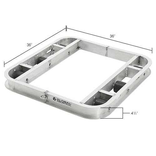 Aluminum Pallet Dolly with Tilt Rollers by Global Industrial – Aluminum, Silver, Model 800500