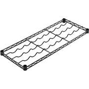 Wine Bottle Shelf 36" L x 14" W Black Epoxy by Nexel – 36 inches (W) x 14 inches (L) x 1.75 inches (H), Epoxy, Black, Model WS1436B
