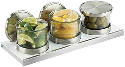 CAL-MIL Luxe Chilled Mixology Organizer, Modern, Sleek, 16x6x4 inches, Chilled Condiment Organizer, Commercial-Display-Products
