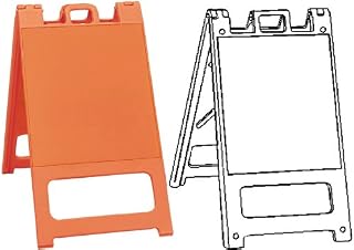 Plasticade Squarecade 45 Portable Sign Stand, Orange