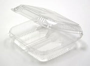 PACTIV SmartLock HIPS Clear Medium Hinged Lid Container with Cookie Shelf, 20 Ounce Capacity - 200 per case.