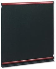 MB04D2 Quartet Modular Dry-Erase Board, Mesh/Foam, 48 x 48, Black/Gray, Mahogany Frame