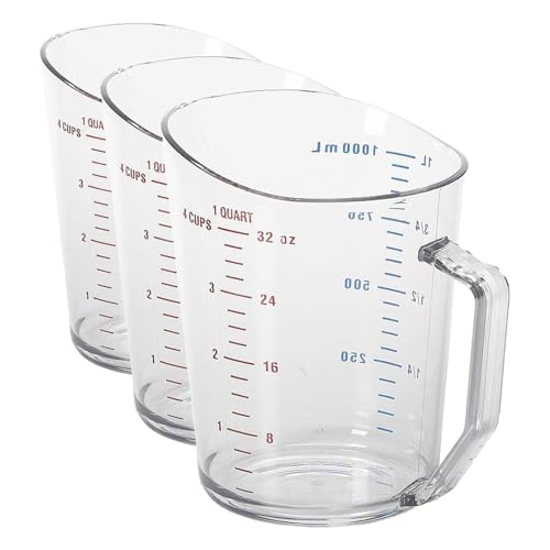 Cambro 1-Quart (Pack of 3) / Transparente / 1.0 quarts Cups