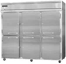 3FE-SA-HD Extra-Wide Three Section Reach In Freezer, 85-1/2"W, Stainless Exterior & Half-Height Doors