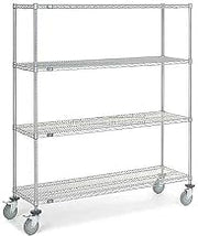 Nexel Wire Shelf Truck, 72x18x80, 1200 Pound Capacity