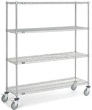 Nexel Wire Shelf Truck, 72x18x80, 1200 Pound Capacity