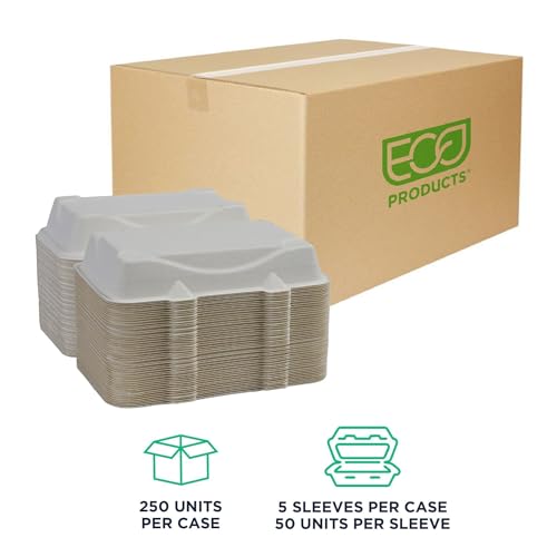 ECO PRODUCTS 9" x 6" / White / Classic Clamshell Take Out Containers