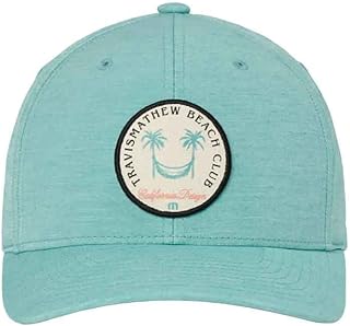 TravisMathew Men's Beach Club Hat One Size, Heather Bright Aqua