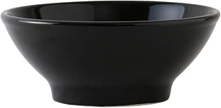 Tuxton China BBB-2508 Menudo/Salad Bowl, 25 oz., 6-3/4" Dia. x 2-3/4"H, Microwave & Dishwasher Safe, Oven Proof, Fully vitrified, Lead-Free, Ceramic, DuraTux, Black, Pack of 12