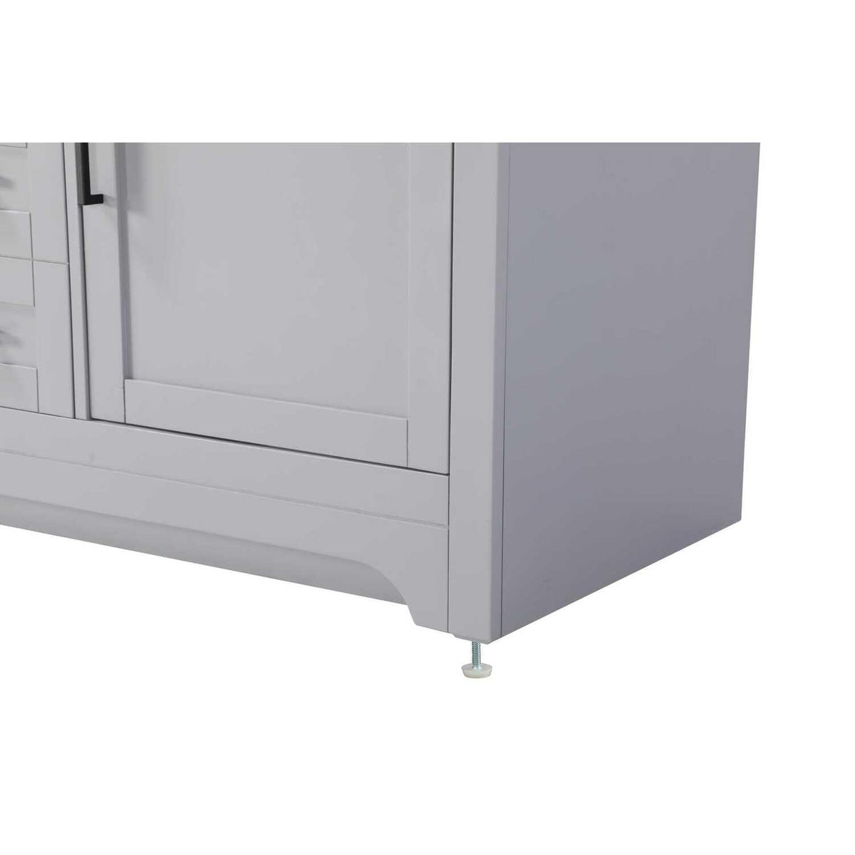 54" Double Bathroom Vanity in Grey by Elegant Kitchen and Bath – unspecified, Aluminum, Grey, Model VF85054DGR