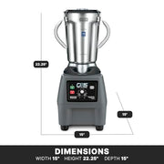 Waring Variable Speed w/Control Dial / Stainless Steel Jar CB15V / 1-Gallon Countertop Blenders