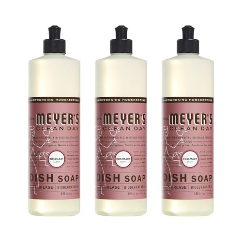 Mrs. MEYER'S 16 Fl Oz (Pack of 3) / Rosemary / A340 Dish Soap