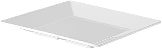 CAC Melamine King Plate Square White 8", Box of 36