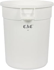 CAC Poly TCNC-20W Trash Can Round White 20Gal