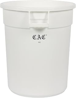 CAC Poly TCNC-20W Trash Can Round White 20Gal