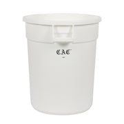 CAC Poly Trash Can Round White 20Gal by CAC China – 20 gallons, White, Model TCNC-20W