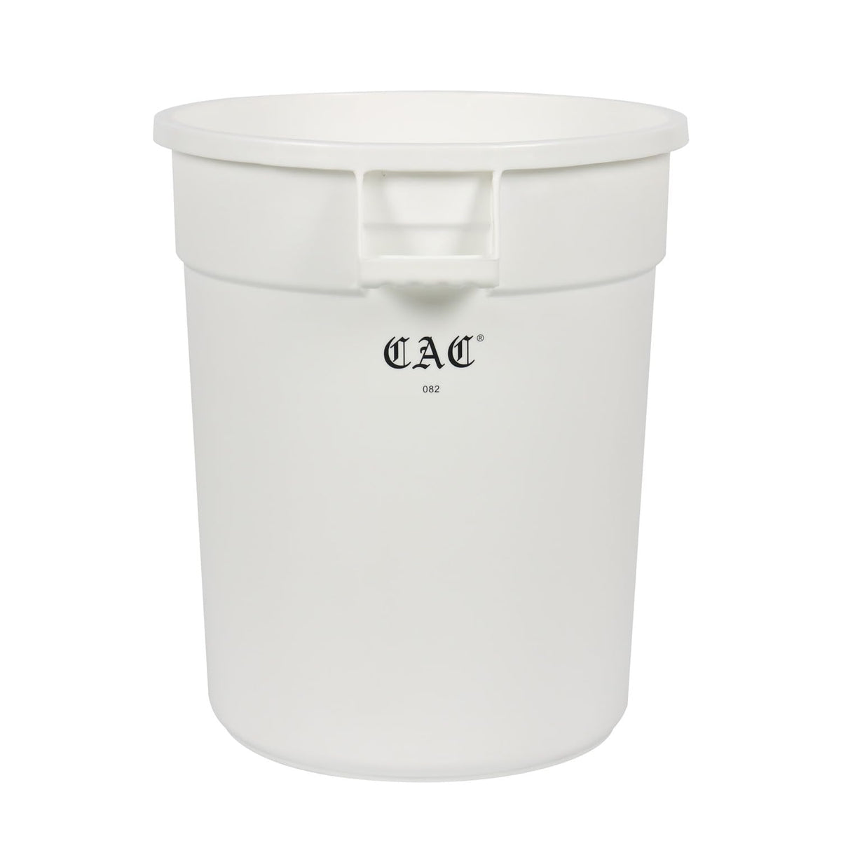 CAC Poly Trash Can Round White 20Gal by CAC China – 20 gallons, White, Model TCNC-20W